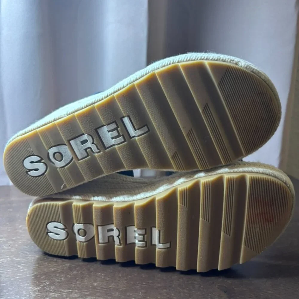 Sorel Navy Espadrille Wedge - Picture 3 of 9